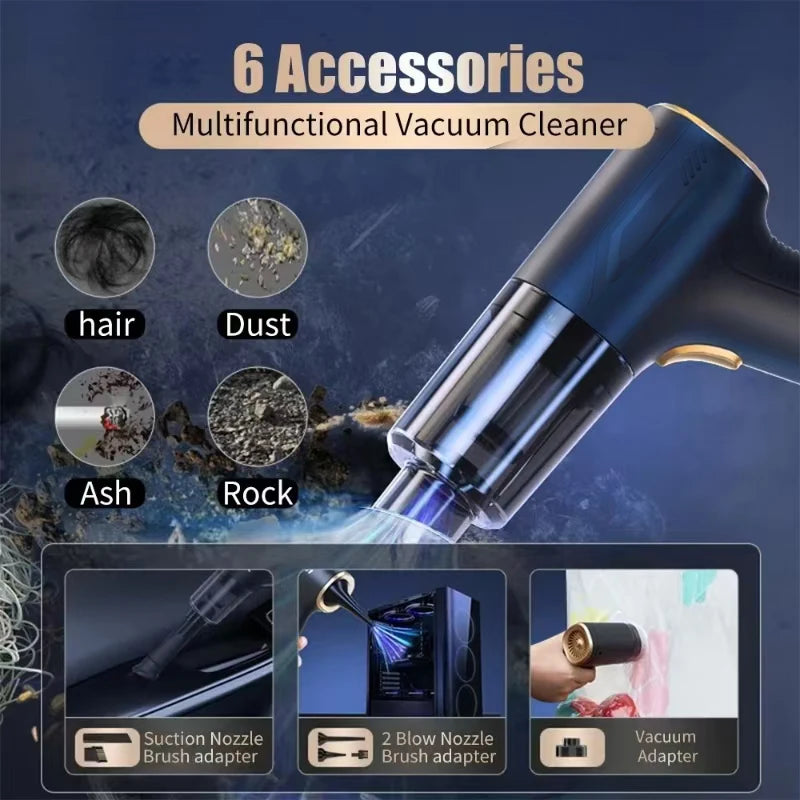 CENRR 98000PA Mini Car Vacuum Cleaner HandHeld Portable Wireless Vacuum Cleaner Powerful Cordless Vacuum Cleaner Home Appliance